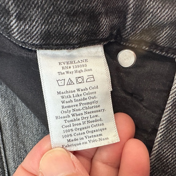 Everlane The Way High Jean, 100% Cotton, size 26 Washed Gray - Picture 3 of 5